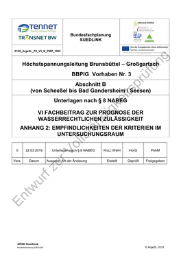 (Von Scheeßel Bis Bad Gandersheim / Seesen) Unterlagen Nach § 8 NABEG