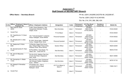 Annexure-7 Staff Details of SECRETARY Branch