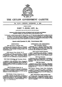 The Ceylon Government Gazette