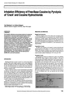 'Crack' and Cocaine Hydrochloride