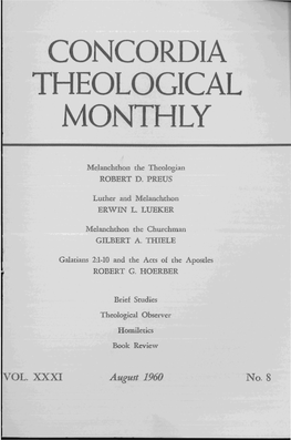 Concordia Theological Monthly