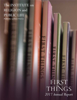 The INSTITUTE on RELIGION and PUBLIC LIFE 2017 Annual Report