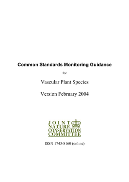 Common Standards Monitoring Guidance for Vascular Plant Species