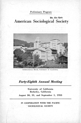 American S Ogical Society