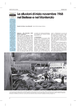 Le Alluvioni Di Inizio Novembre 1968 Nel Biellese E Nel Monferrato