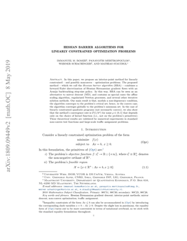 Arxiv:1809.09449V2 [Math.OC] 8 May 2019 ] Universität Wien, ISOR/VCOR & DS:Univie, Vienna, Austria ? Univ