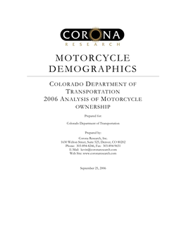 Motorcycle Demographics