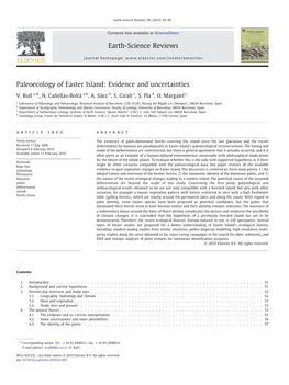 Paleoecology of Easter Island: Evidence and Uncertainties