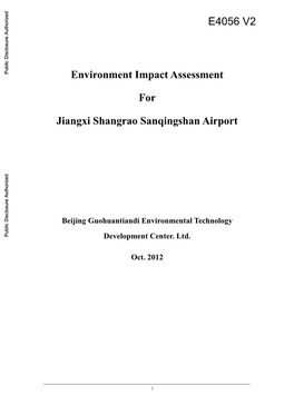 Environment Impact Assessment for Jiangxi