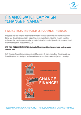 Finance Watch Campaign 