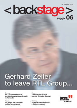 Gerhard Zeiler to Leave RTL Group