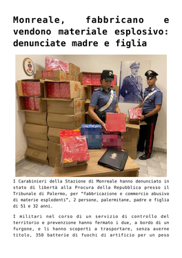 Monreale, Pensionato Spacciatore Finisce in Manette,Partinico, Maxi