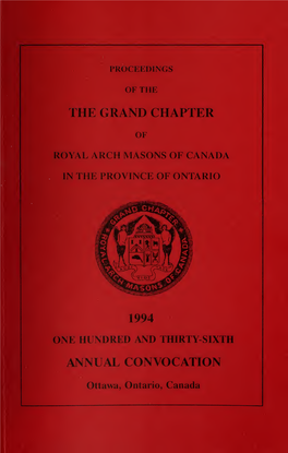 Annual Convocation 1994 Proceedings