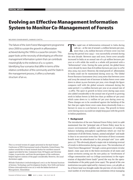 Evolving an Effective Management Information System to Monitor Co-Management of Forests