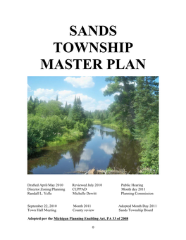 Sands Township Master Plan