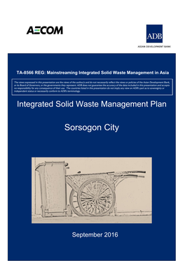 Integrated Solid Waste Management Plan: Sorsogon City