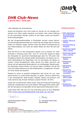 DHB Club-News 2