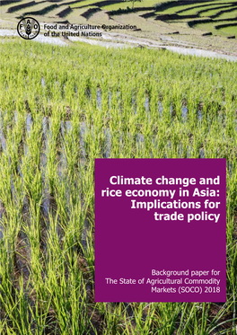Climate Change and Rice Economy in Asia: Implications for Trade Policy