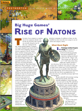 Postmortem: Big Huge Games' Rise of Nations