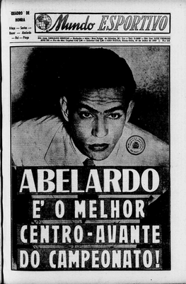 QUADRO DE HONRA Maça — Santos — Bauer — Abelardo — Rui—Pinga