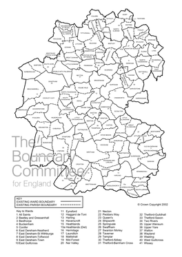 KEY EXISTING WARD BOUNDARY EXISTING PARISH BOUNDARY © Crown Copyright 2002 Necton Peddars Way Queen's Shipworth Springvale Swaf