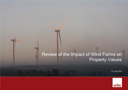 Review of the Impact of Wind Farms on Property Values