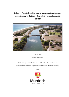 Drivers of Spatial and Temporal Movement Patterns of Acanthopagrus Butcheri Through an Estuarine Surge Barrier