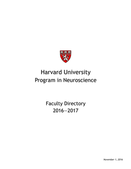 Harvard University Program in Neuroscience