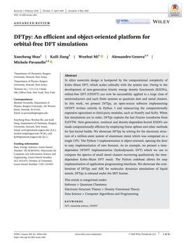 An Efficient and Object‐Oriented Platform for Orbital‐Free DFT