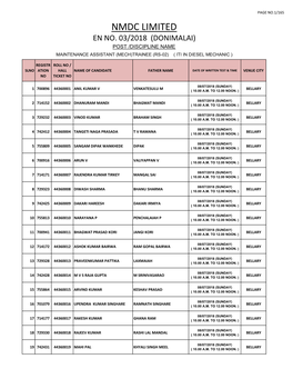 Nmdc Limited En No