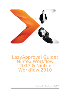 Lazyapproval Guide: Nintex Workflow 2013 & Nintex Workflow 2010