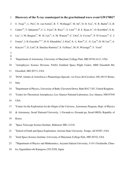 Discovery of the X-Ray Counterpart to the Gravitational Wave Event GW170817