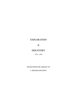 Exploration & Discovery
