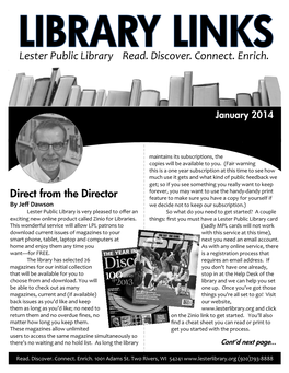 Lester Public Library Read. Discover. Connect. Enrich