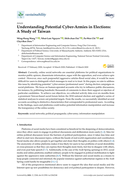 Understanding Potential Cyber-Armies in Elections: a Study of Taiwan