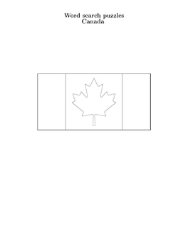 Word Search Puzzles Canada About This Document