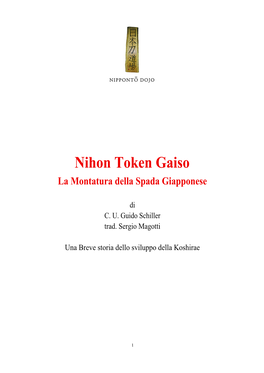 Nihon Token Gaiso La Montatura Della Spada Giapponese