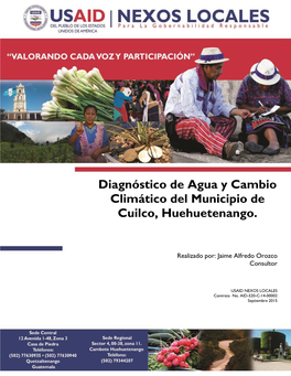 Diagnóstico De Agua Y Cambio Climático Del Municipio De Cuilco, Huehuetenango