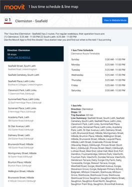 1 Bus Time Schedule & Line Route