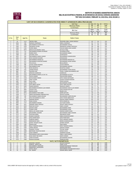 Institute of Business Administration, Karachi Bba, Bs