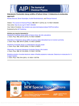 Interatomic Coulombic Decay Widths of Helium Trimer: a Diatomics-In