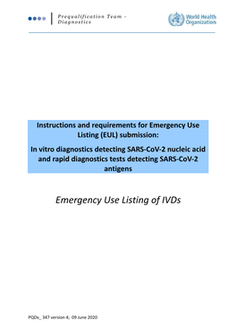 Pqdx 347 COVID-19 NAT and Ag Rdts