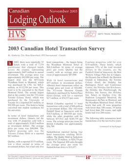 Lodging Outlook
