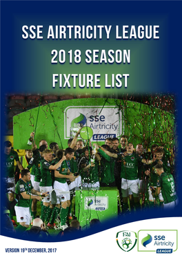 League Fixtures 2018 Season