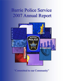 Barrie Police Annual Report 2007