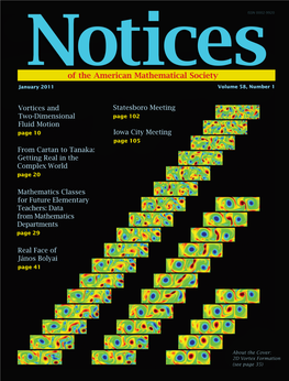 Of the American Mathematical Society Notices of the American Mathematical Society