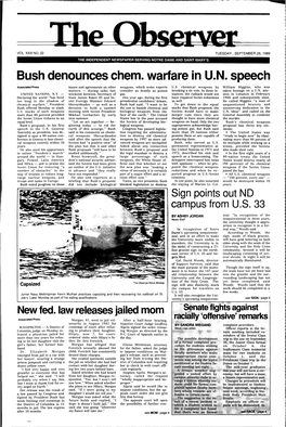 Bush Denounces Chem. Warfare in UN Speech