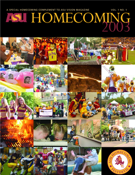 HOMECOMING 2003 Arizona State University and the ASU Alumni Association Thank Saturn As the Presenting Sponsor for Homecoming 2003