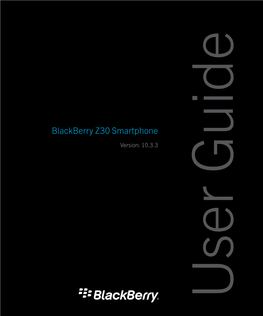 Blackberry Z30 Smartphone-10.3.3-User Guide