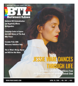 JESSIE WARE DANCES THROUGH LIFE Songstress Talks Gaining Confidence from the Queer Community and Upcoming Detroit Show